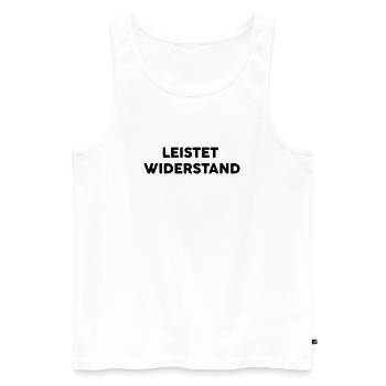 résistance - Débardeur bio Premium Homme - blanc - Devant - AI Model Male 178 light (178cm)