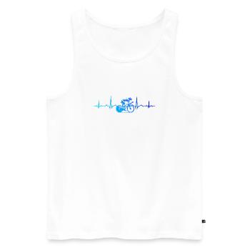 Modern road bike artwork - Men's Premium Organic Tank Top - white - Front - Michal (187cm)