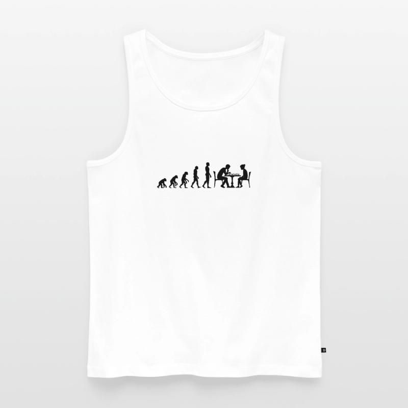 EVOLUTION TO CHESS MASTER – MATE! CHESSLOVER Men's Premium Organic Tank Top