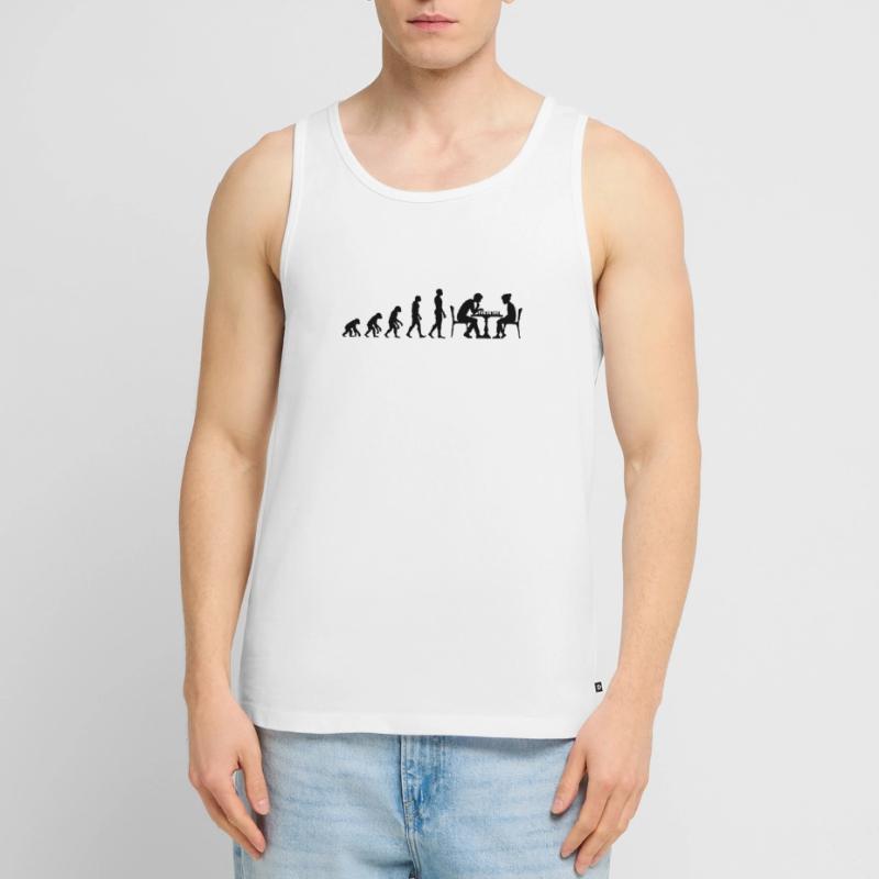 EVOLUTION TO CHESS MASTER – MATE! CHESSLOVER Men's Premium Organic Tank Top