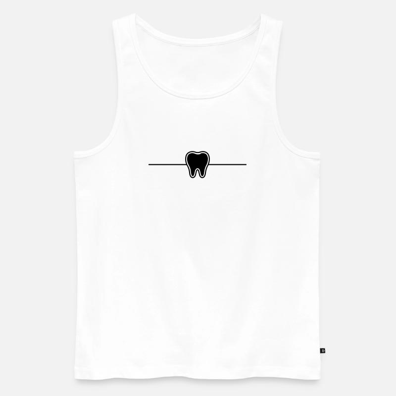 Zahn Symbol Element - Männer Premium Bio Tank Top - Weiß