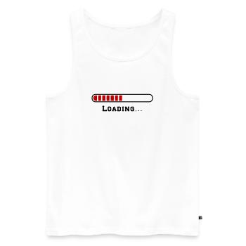 Loading - Men's Premium Organic Tank Top - white - Front - AI Model Male 178 light (178cm)