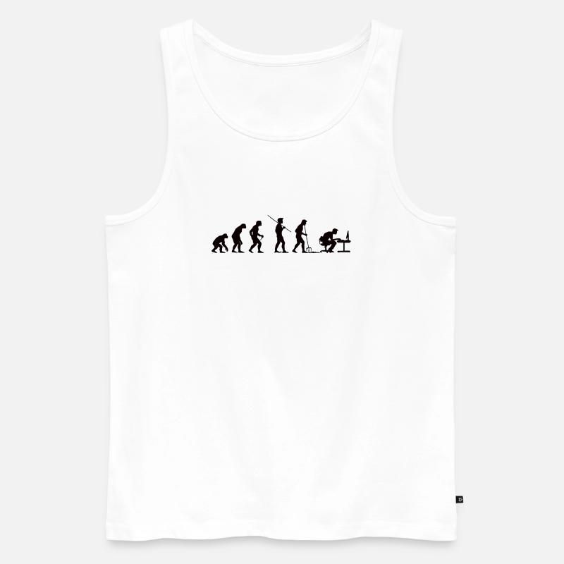 Programmer Evolution Computer Scientist Developer - Men's Premium Organic Tank Top - white