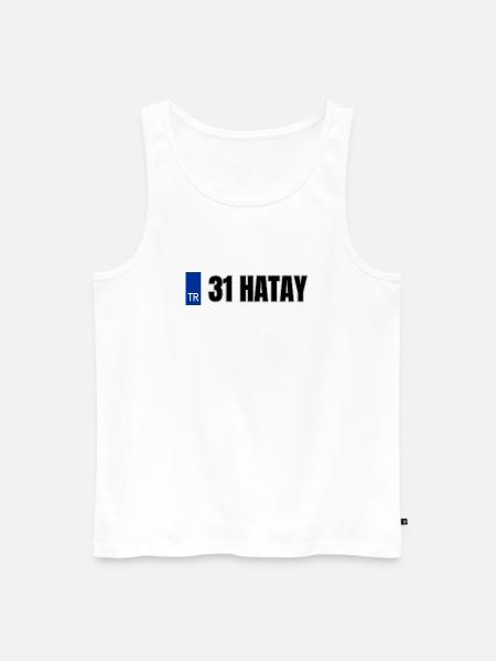 31 Hatay Kennzeichen | Türkisches Kennzeichen - Männer Premium Bio Tank Top - Weiß