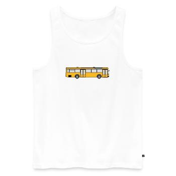 Busfahrer Bus Omnibus Kraftfahrer Schulbus (25) - Männer Premium Bio Tank Top - Weiß - Vorne - Michal (187cm)
