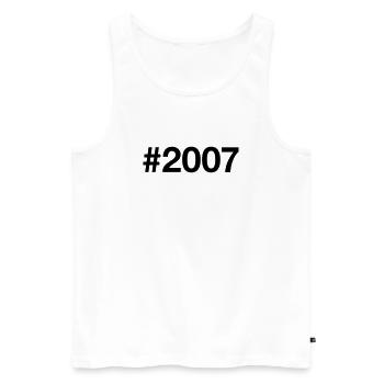 2007 Jahrgang 19 Jahre 19. Geburtstag - Männer Premium Bio Tank Top - Weiß - Vorne - AI Model Male 178 light (178cm)