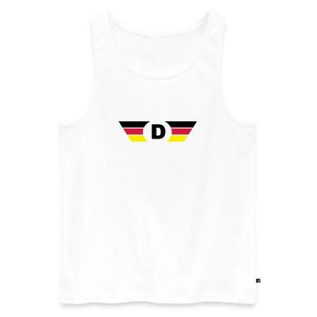 deutschland flagge / Symbol top - Männer Premium Bio Tank Top - Weiß - Vorne - AI Model Male 178 light (178cm)