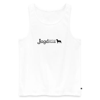 Gute Jagdhunde - Schweißhunde - Männer Premium Bio Tank Top - Weiß - Vorne - AI Model Male 178 light (178cm)