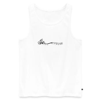 Musique - Débardeur bio Premium Homme - blanc - Devant - Michal (187cm)