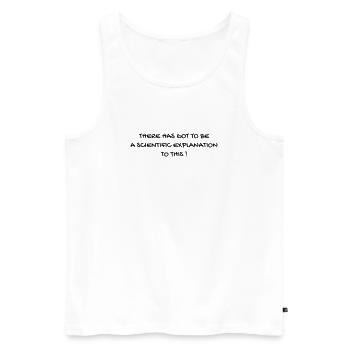Cinéma / Citation / Série télé / Geek - Débardeur bio Premium Homme - blanc - Devant - Michal (187cm)