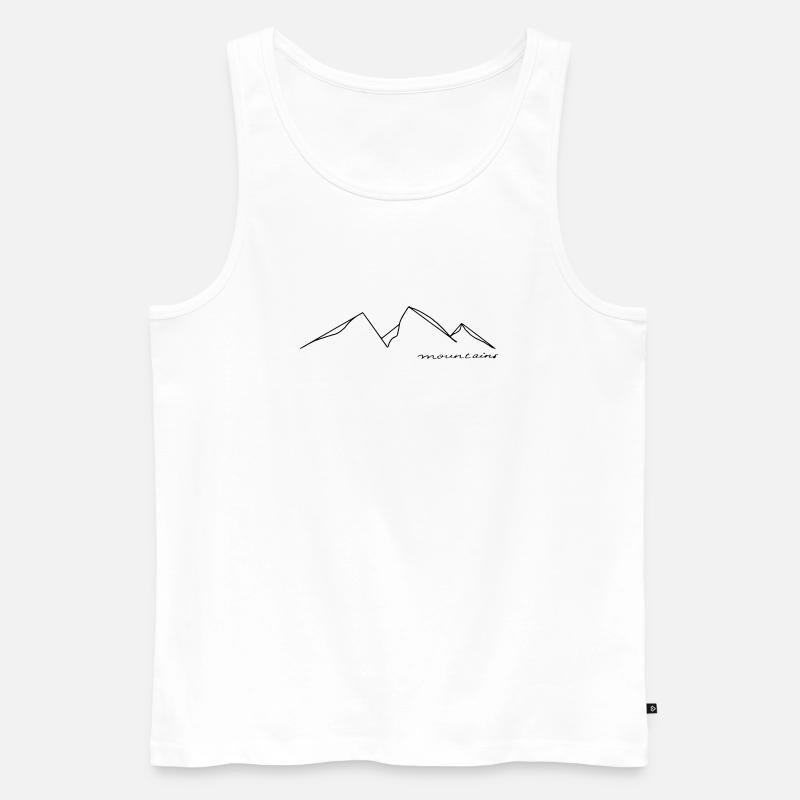 Mountains - Männer Premium Bio Tank Top - Weiß