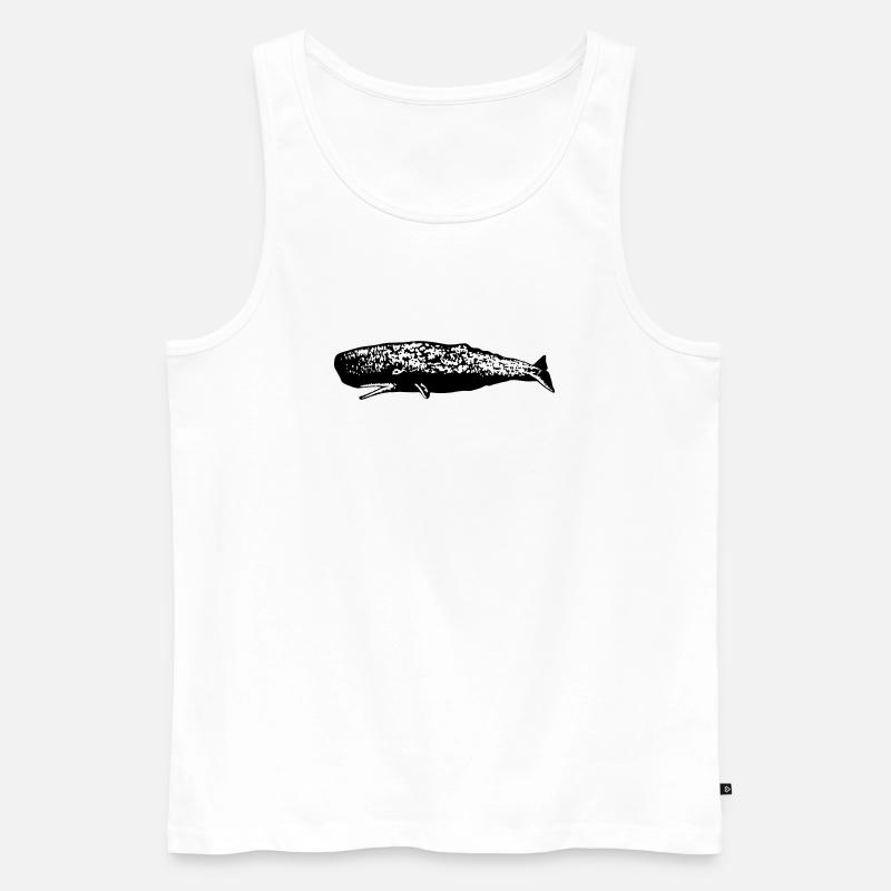 Pottwal - Männer Premium Bio Tank Top - Weiß