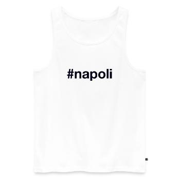 NAPOLI Hashtag - Débardeur bio Premium Homme - blanc - Devant - Michal (187cm)