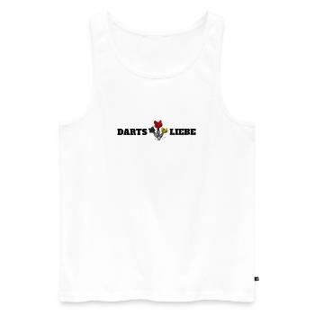 Darts ist Liebe - Männer Premium Bio Tank Top - Weiß - Vorne - Michal (187cm)