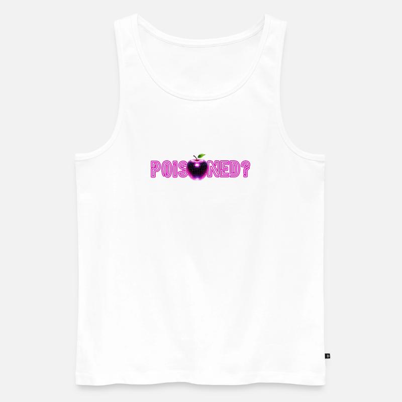 Neon-Apple mit Glitzer-Effekt  - Männer Premium Bio Tank Top - Weiß