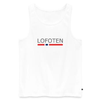 Lofoten - Norway - Norge - Norwegen - Men's Premium Organic Tank Top - white - Front - Michal (187cm)