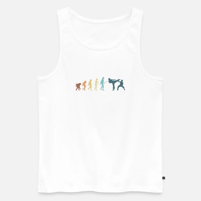 Kampfsport Evolution Karate MMA Kämpfer - Männer Premium Bio Tank Top - Weiß