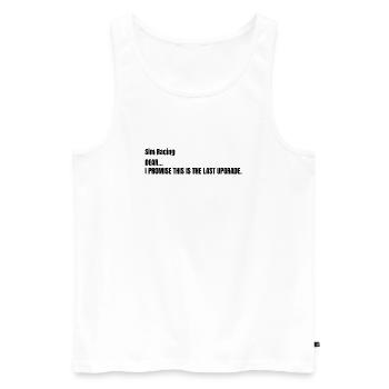This was the Last Upgrade - Männer Premium Bio Tank Top - Weiß - Vorne - Michal (187cm)