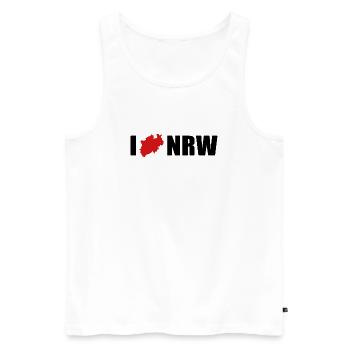 J’adore la Rhénanie-du-Nord-Westphalie de NRW - Débardeur bio Premium Homme - blanc - Devant - Michal (187cm)