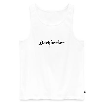 Dachdecker - Männer Premium Bio Tank Top - Weiß - Vorne - Michal (187cm)