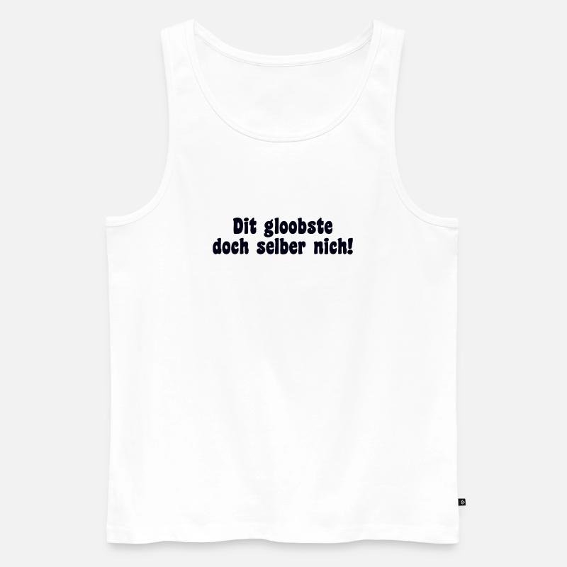 Berlin Spruch Dialekt Retro - Männer Premium Bio Tank Top - Weiß