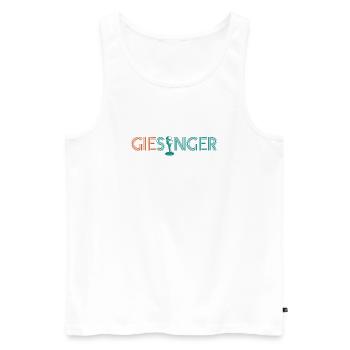 Giesinger Mikrofon Retro Typografie - Männer Premium Bio Tank Top - Weiß - Vorne - AI Model Male 178 light (178cm)