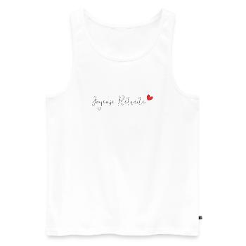 RETRAITE. RETRAITE. RETRAITEE. RETRAITE - Débardeur bio Premium Homme - blanc - Devant - Michal (187cm)