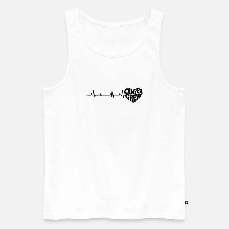 Herz_Camper - Männer Premium Bio Tank Top - Weiß