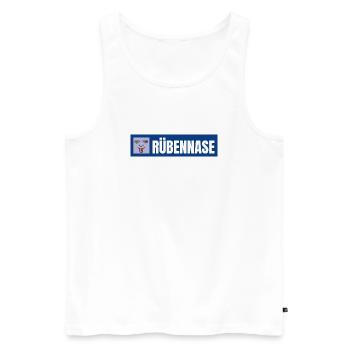 Turnip Nose | Fun statement design - Men's Premium Organic Tank Top - white - Front - Michal (187cm)