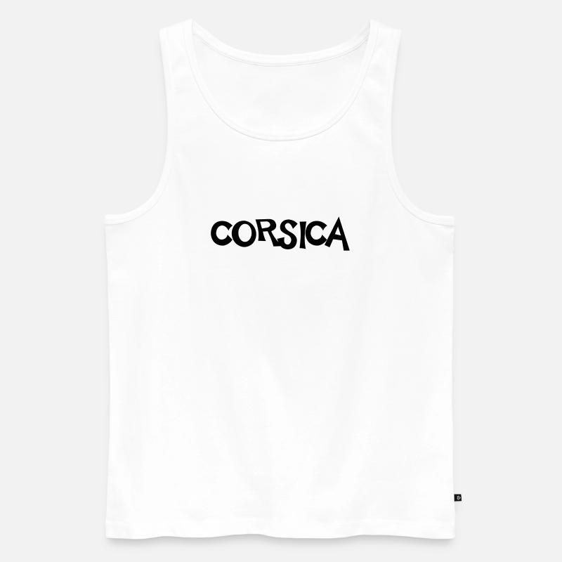 Korsika (V) - Männer Premium Bio Tank Top - Weiß