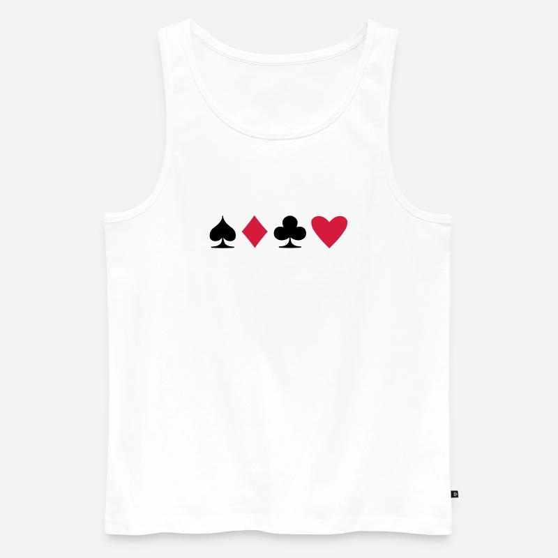 Poker Suit - Männer Premium Bio Tank Top - Weiß