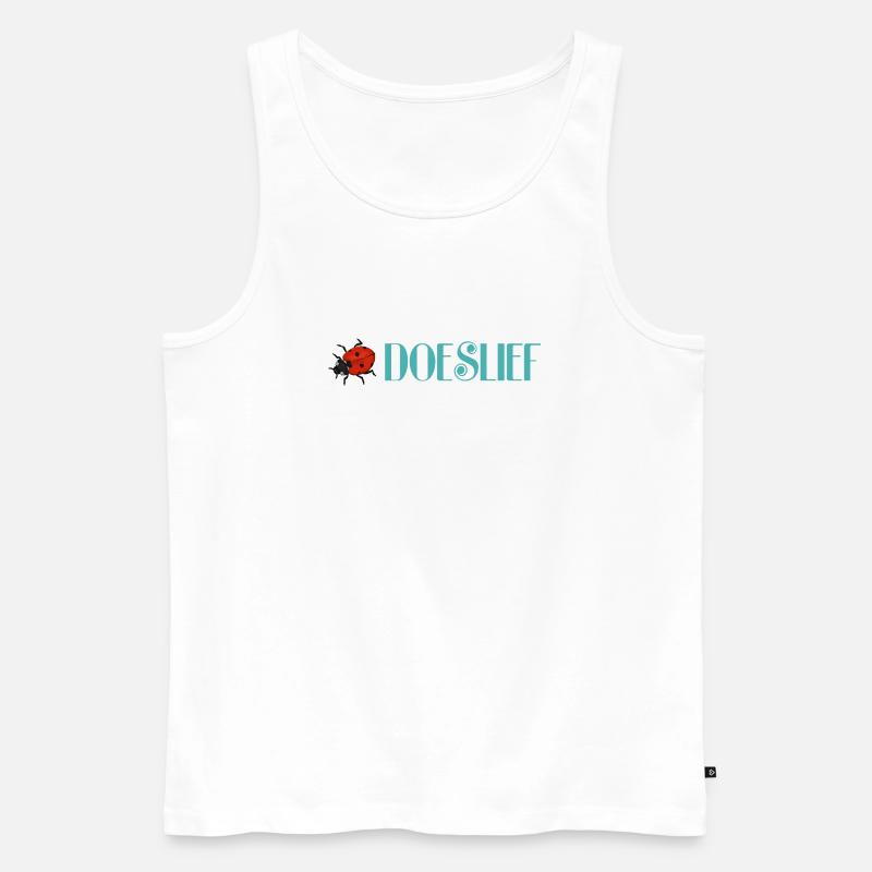 Süßer Marienkäfer Schwarze Punkte - Männer Premium Bio Tank Top - Weiß