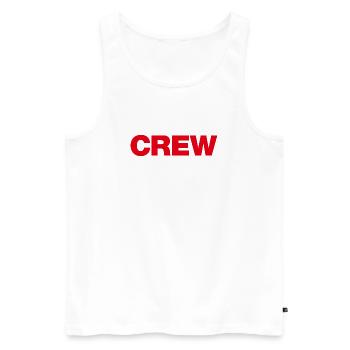 Crew - Männer Premium Bio Tank Top - Weiß - Vorne - Michal (187cm)