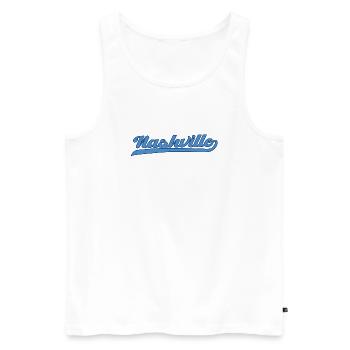 Nashville Tennessee Lettering Design - Men's Premium Organic Tank Top - white - Front - Michal (187cm)