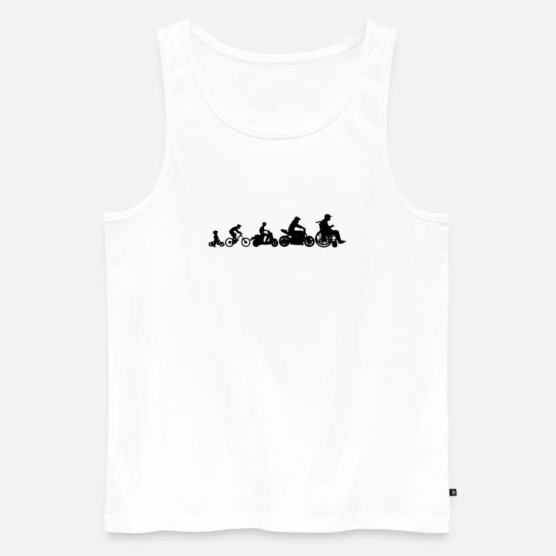 Evolution 2 Laufräder - Männer Premium Bio Tank Top - Weiß