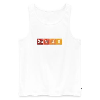 Periodensystem Genius - Männer Premium Bio Tank Top - Weiß - Vorne - AI Model Male 178 light (178cm)