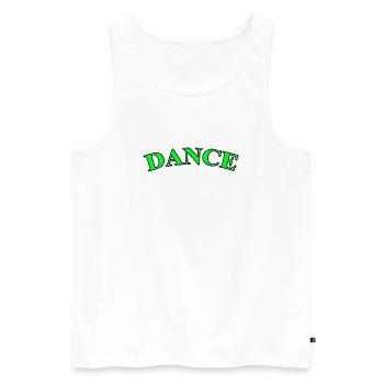 Lasst uns tanzen - Grün - Männer Premium Bio Tank Top - Weiß - Vorne - AI Model Male 178 light (178cm)