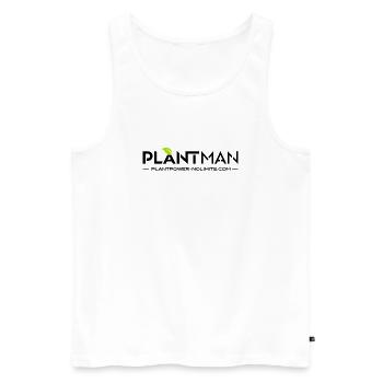 Plant Man | PlantPower-NoLimits - Männer Premium Bio Tank Top - Weiß - Vorne - AI Model Male 178 light (178cm)