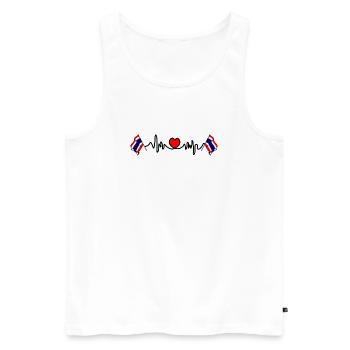 Herzfrequenz-Cardio für Thailand - Männer Premium Bio Tank Top - Weiß - Vorne - Michal (187cm)