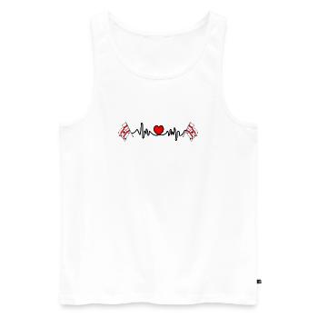 Herzfrequenz-Cardio für die Provinz Drenthe - Männer Premium Bio Tank Top - Weiß - Vorne - AI Model Male 178 light (178cm)