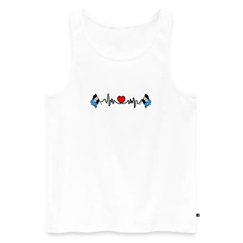 Herzfrequenz-Cardio für den Aargau Schweiz - Männer Premium Bio Tank Top - Weiß - Vorne - AI Model Male 178 light (178cm)