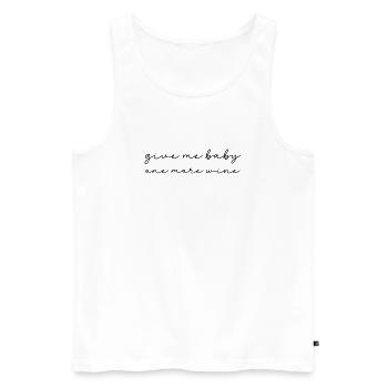 Rotwein Weißwein Rose Süß Lieblich - Männer Premium Bio Tank Top - Weiß - Vorne - AI Model Male 178 light (178cm)