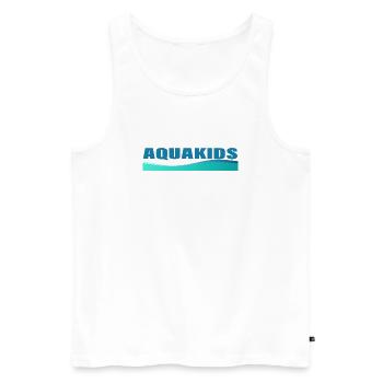AQUAKIDS - Men's Premium Organic Tank Top - white - Front - Michal (187cm)