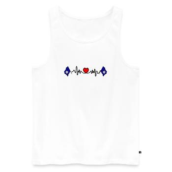 Herzfrequenz-Cardio für Kentucky - Männer Premium Bio Tank Top - Weiß - Vorne - AI Model Male 178 light (178cm)