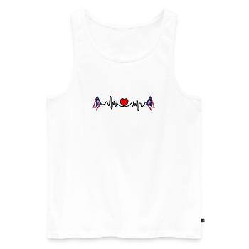 Herzfrequenz-Cardio für Ohio - Männer Premium Bio Tank Top - Weiß - Vorne - Michal (187cm)