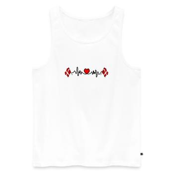 Savoyen, Frankreich – Herz der Alpen - Männer Premium Bio Tank Top - Weiß - Vorne - AI Model Male 178 light (178cm)