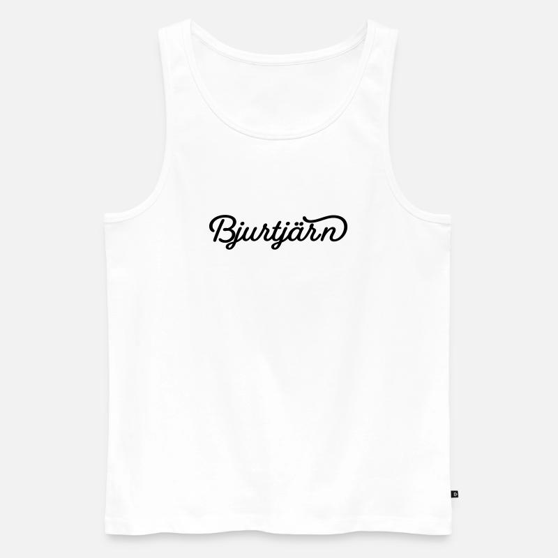 Bjurtjärn schwarz - Männer Premium Bio Tank Top - Weiß