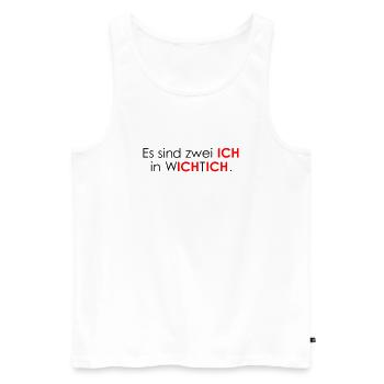 Imp - Men's Premium Organic Tank Top - white - Front - Michal (187cm)