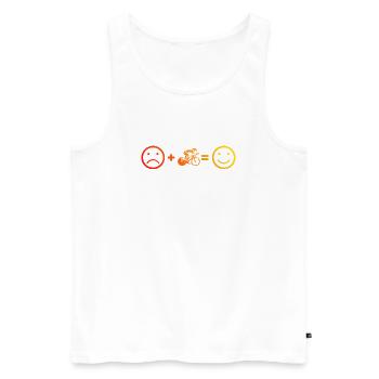 Fresh road bike motif for road bike - Men's Premium Organic Tank Top - white - Front - Michal (187cm)