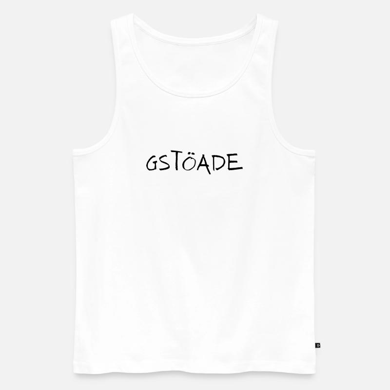 Gstöade - Männer Premium Bio Tank Top - Weiß